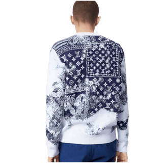 Louis Vuitton Monogram Bandana Crewneck Indigo/White