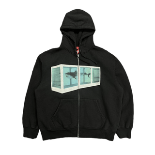Supreme Damien Hirst Shark Tank Zip Up Hoodie Black