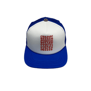 Chrome Hearts Eyechart Trucker Cap Blue