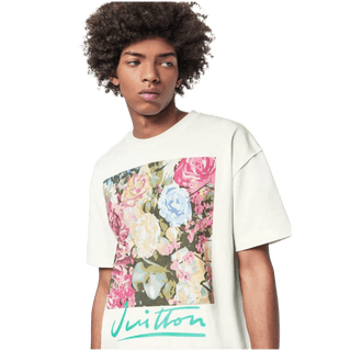 Louis Vuitton LV Flower Tapestry Print T-shirt Milky White