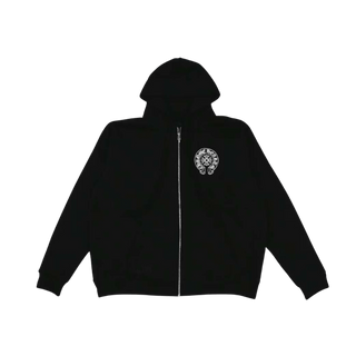 Chrome Hearts Malibu Exclusive Horseshoe Zip-Up Hoodie (Sleeveless Design) Black