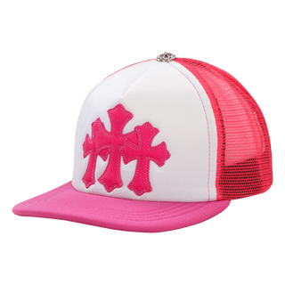 Chrome Hearts Cemetery Trucker Hat Neon Pink
