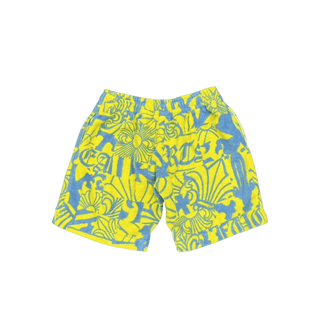 Chrome Hearts CRS Cross Pile Towel Shorts Yellow Blue