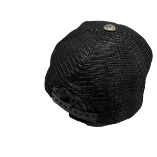 Chrome Hearts Leather Star Trucker Hat Black/White