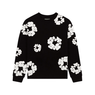 Denim Tears Cotton Wreath Long Sleeve T-Shirt Black