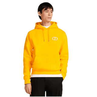 Dior CD Icon Hooded Sweatshirt Canary Yellow