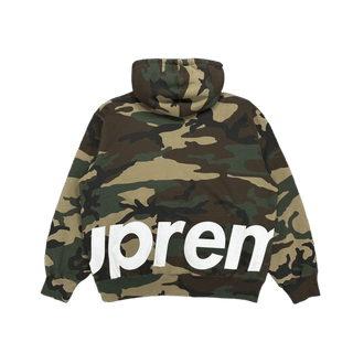 Supreme Big Logo Zip Up Hoodie Camo