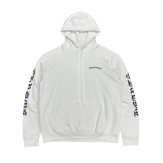 Chrome Hearts Rolling Stones Blue Lips Logo Hoodie White
