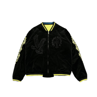 Chrome Hearts Matty Boy Flaming Youth Reversible Souvenir Jacket Black Yellow