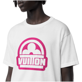 Louis Vuitton Flower Cotton Short-Sleeved Crewneck White T Shirt