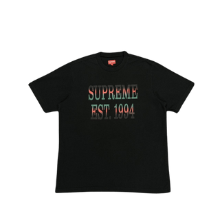 Supreme Cotton Mesh Gradient Logo S/S Top Black