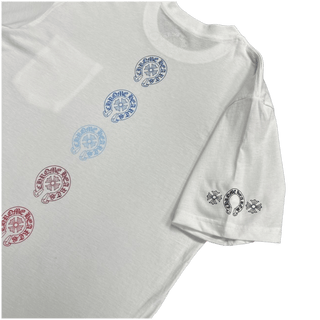 Chrome Hearts Multicolour Mini Horseshoe Logo T-Shirt White