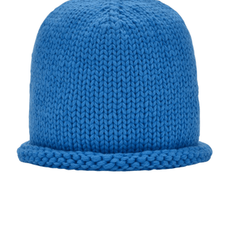 Chrome Hearts Cashmere Leather Cross Patch Beanie Blue