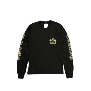 Chrome Hearts Camo Horseshoe Logo Long Sleeve T-Shirt Black