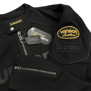 Supreme Vanson Leathers Cordura Cotton Jacket Black