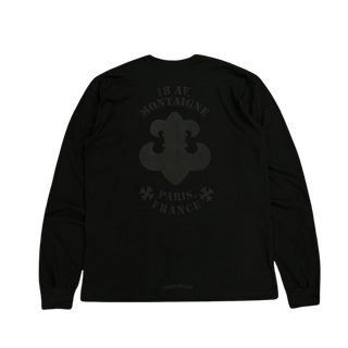 Chrome Hearts Paris Exclusive Fleur Logo Long Sleeve T-Shirt Black