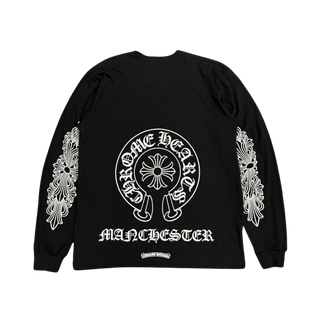 Chrome Hearts Manchester Exclusive Horseshoe Logo Long Sleeve T-Shirt Black