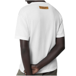 Louis Vuitton Flower Cotton Short-Sleeved Crewneck White T Shirt