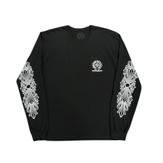 Chrome Hearts Manchester Exclusive Horseshoe Logo Long Sleeve T-Shirt Black