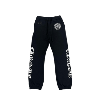 Chrome Hearts All Over Monogram Horseshoe Logo Sweatpants Black