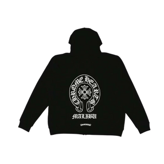 Chrome Hearts Malibu Exclusive Horseshoe Zip-Up Hoodie (Sleeveless Design) Black