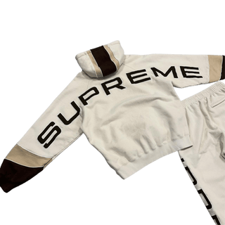 Supreme Panelled Logo Tracksuit Cream Brown