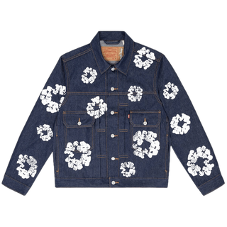 Denim Tears Type II All Over Wreath Jacket Indigo Denim