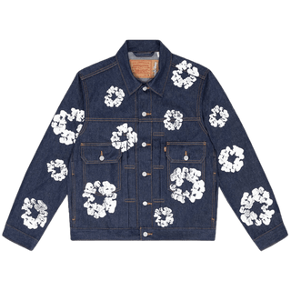Denim Tears Type II All Over Wreath Jacket Indigo Denim