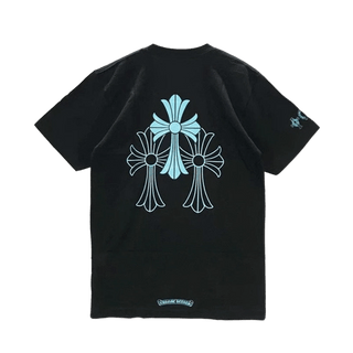 Chrome Hearts Blue Triple Cross T-Shirt Black