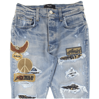 Amiri Biker Patch Jean Clay Indigo