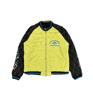Chrome Hearts Matty Boy Flaming Youth Reversible Souvenir Jacket Black Yellow