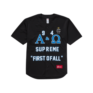 Supreme Alpha Omega Baseball Jersey Black