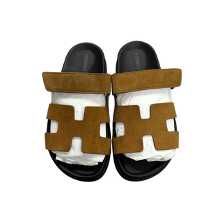Hermes Chypre Sandal Natural Tan Suede