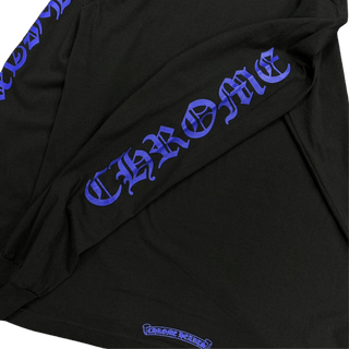 Chrome Hearts 1988 Neck Logo Long Sleeve T-shirt Black/Blue