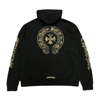 Chrome Hearts Camo Horsehoe Logo Hoodie Black