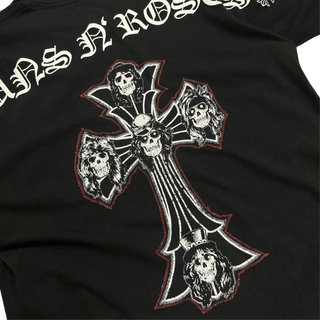 Chrome Hearts Guns N Roses Cross Spread Logo T-Shirt Black