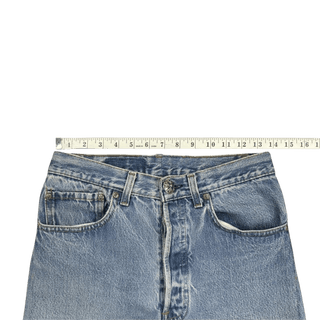 Chrome Hearts Leather Cross Patch Denim Jeans Light Blue Wash W26