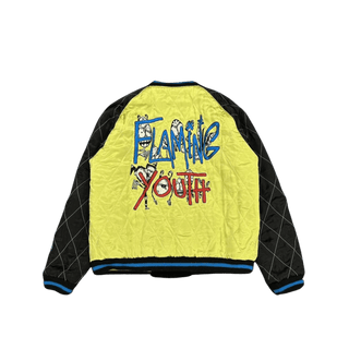 Chrome Hearts Matty Boy Flaming Youth Reversible Souvenir Jacket Black Yellow