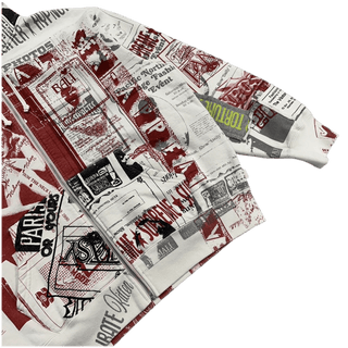Supreme Collage Zip Hoodie White