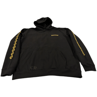 Chrome Hearts Plus Logo Pullover Hoodie Black/Yellow