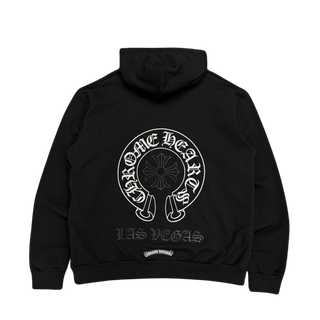 Chrome Hearts Las Vegas Anniversary Exclusive Horseshoe Logo Hoodie Black