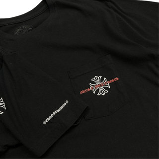 Chrome Hearts Guns N Roses Cross Spread Logo T-Shirt Black