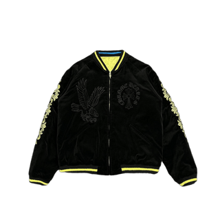 Chrome Hearts Matty Boy Flaming Youth Reversible Souvenir Jacket Black Yellow