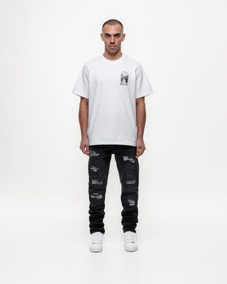 Magiri Noir Ripped Slim Jeans in Black