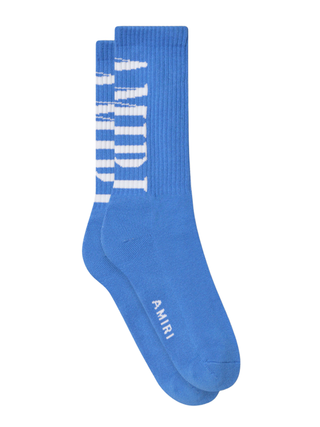 Amiri Core Logo Socks in Carolina Blue