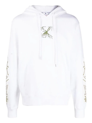 Off White Splash Arrow Skate Fit White Hoodie
