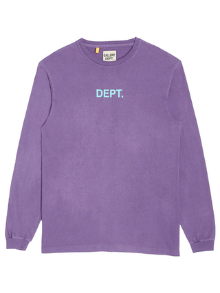 Gallery Dept Logo Long Sleeve T-Shirt in Purple