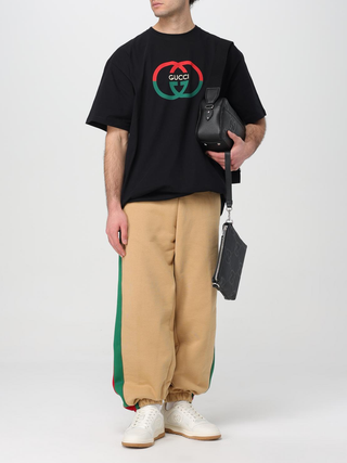 Gucci Interlocking 'G' Print Oversized T-Shirt in Black