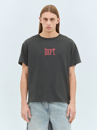 Gallery Dept Dept Gym Red Logo T-Shirt in Vintage Black