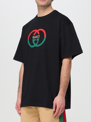 Gucci Interlocking 'G' Print Oversized T-Shirt in Black